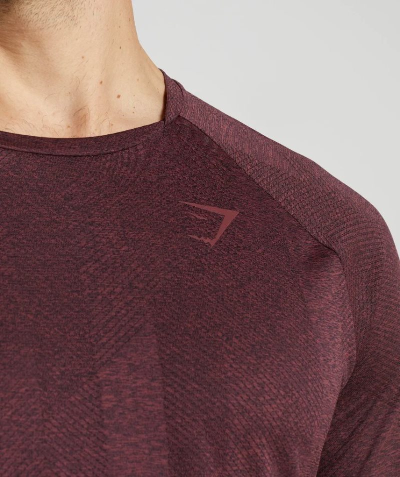 Men's Gymshark Apex Long Sleeve T-Shirts Dark Brown | CA 1N75DA